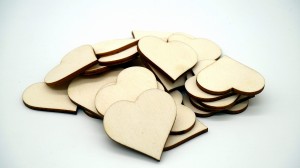 Scrapki serca 4cm - pakowane po 25szt