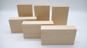 Klocek lipowy rzeżbiarski 73x33x155mm - 6 sztuk
